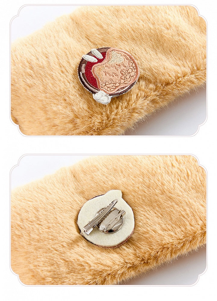 Yellow Plush Turkey Winter Leg Scarf