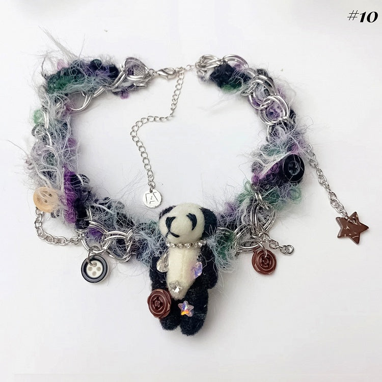 Teddybär Plüsch Halskette/Ring/Armband