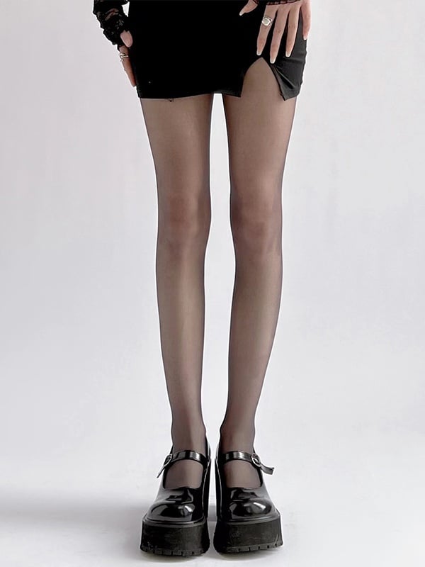 Tights Light Sheer Black/Nude/Black