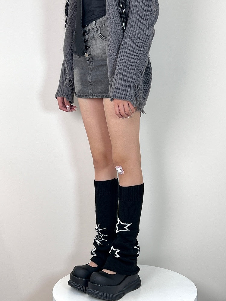 Pattern Reversible Warmers Skull Leg