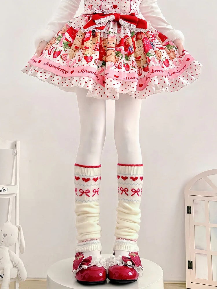 Isle Warmers Fair Red - Leg White 49cm