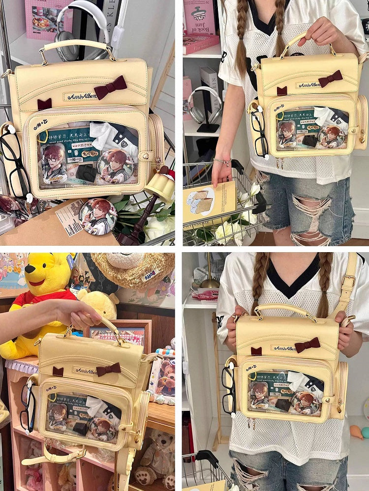 Mit Detailfenster Taschendisplay Transparent Ita Gelb und Schleife 2-Wege