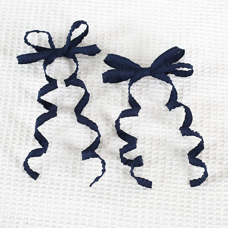 Lolita Pair Sweet Colors Hairclips Ribbon A Bowknot Cute 15 And Curly of