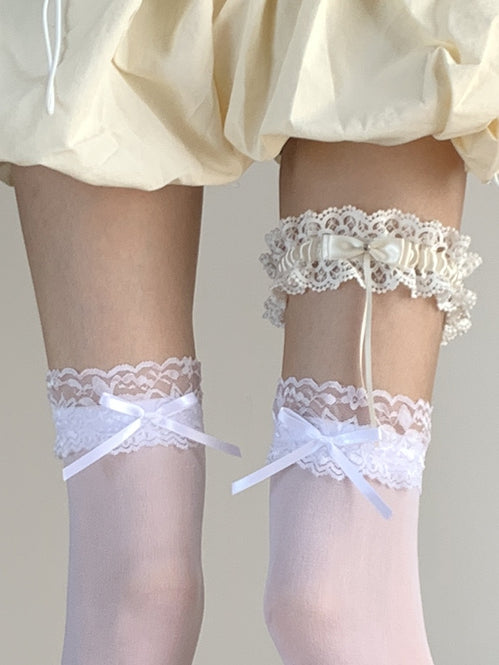 レッグホワイトループレースボウノット