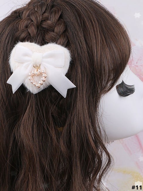 Options Kei Jirai Color Heart-shaped Bow Hairclip Plush 11