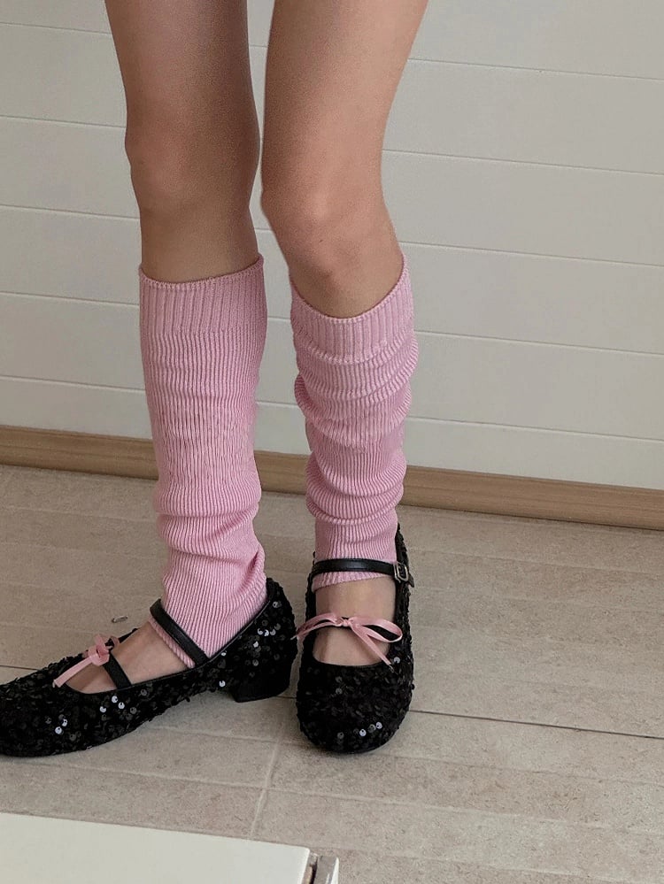 Slouchy Knit Leg Warmers Ribbed