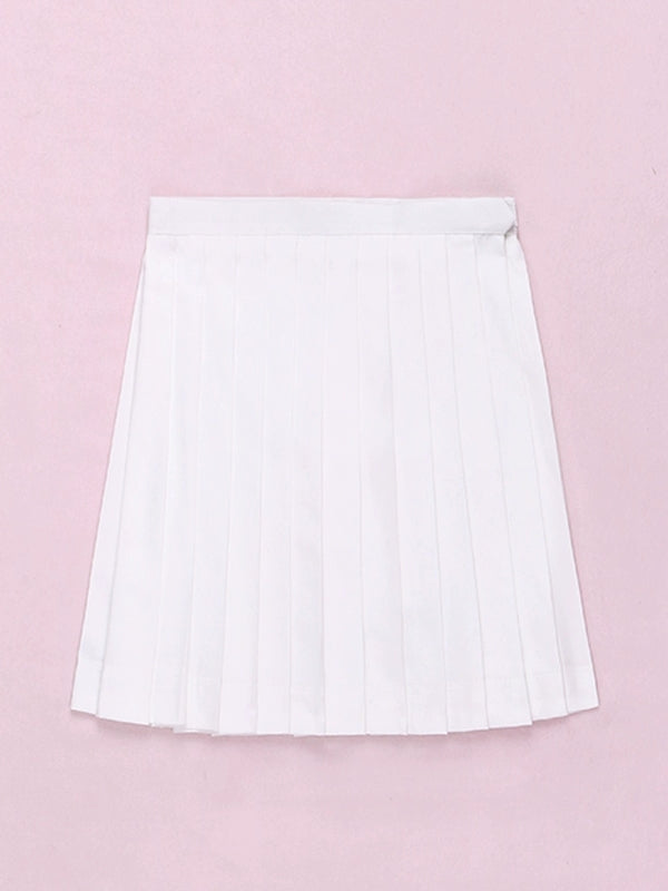 白JK制服プリーツスカート