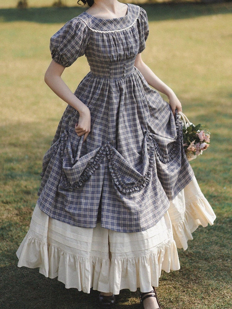 Taille Baumwolle Saum Cremeweiß Rock Volant Unter Gummizug