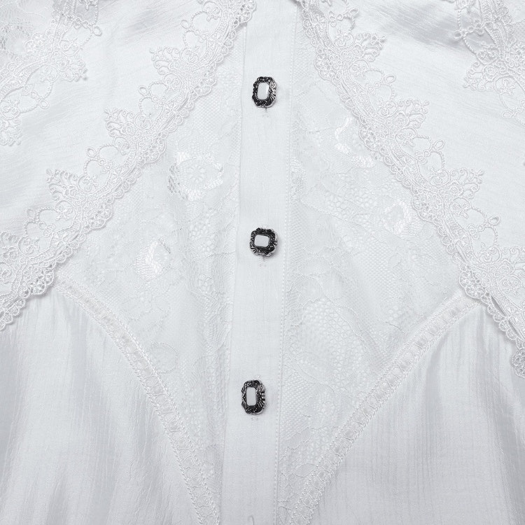 Layered White Shirt Goth Men's Gorgeous