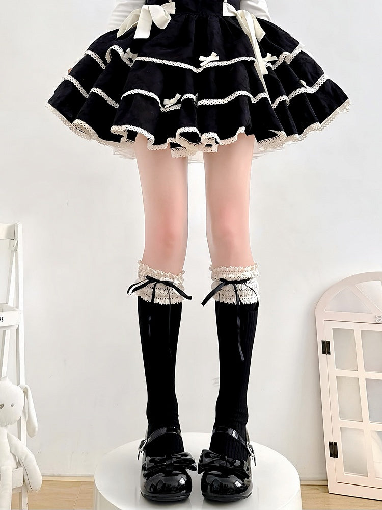 Ribbon Colors Socks Calf Lace - 5