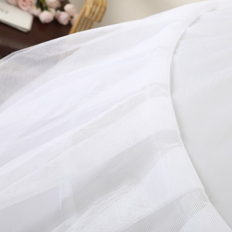 Lolita 112cm Boned Hime White Petticoat Wedding