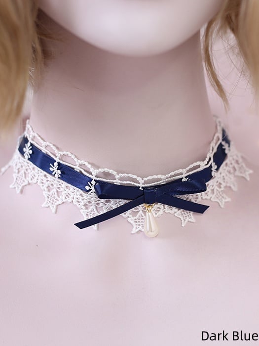 Lace Star Cute Bowknot Colors 12 Choker Lolita