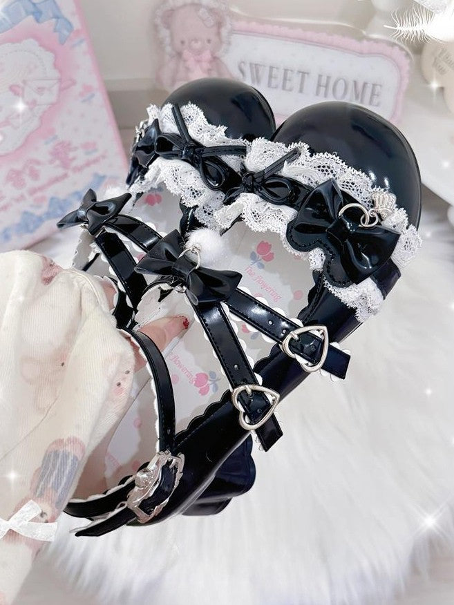 Sweet Leather - Bow Lolita Shoes PU with Black Decor