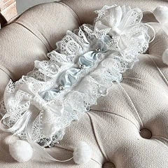 Pom-Pom (Lace Accents) Set Hairband Lolita Multi-Color