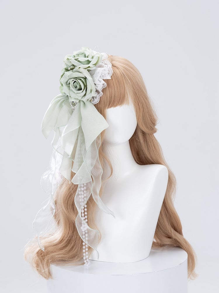 Light Green Floral Hairclip - DevilInspired Exclusive Collection