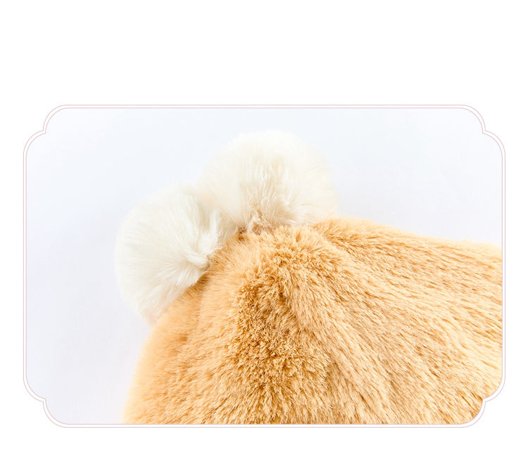 Pompoms Winter Yellow Plush Cute Hat