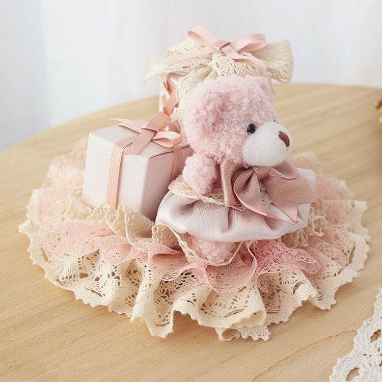 und mit Spitze Lolita Bär süße Hut Geschenk rosa Mini-Box ein