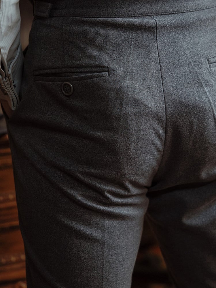 男性用スチームパンクダークパンツグレー