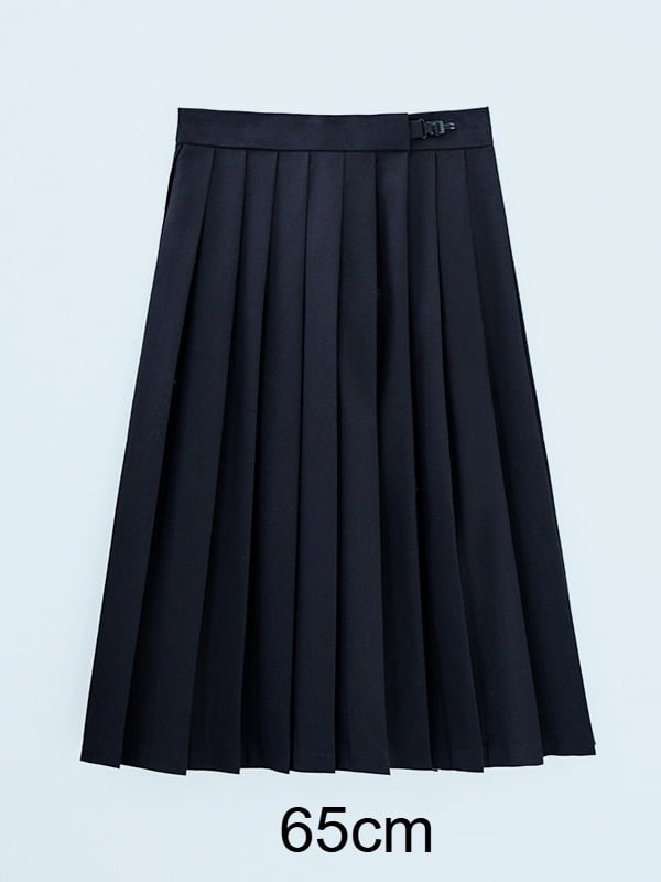 Black Pleated Skirt JK Style - Lan Jian Chuan