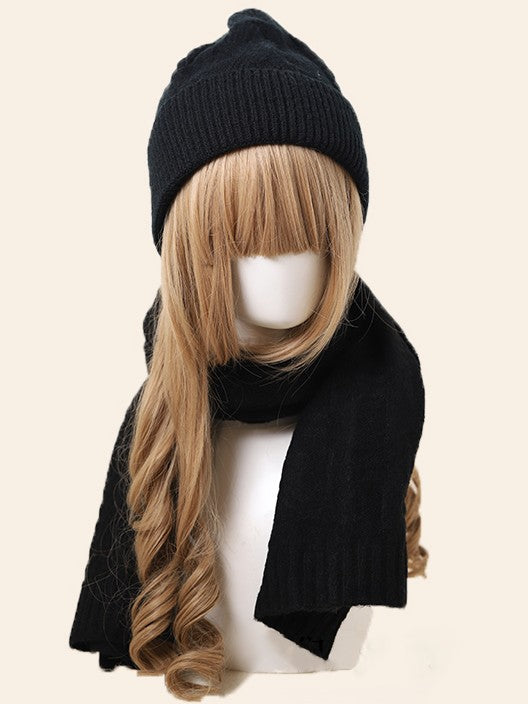 Color 5 Beanie Knitted Scarf Options Set