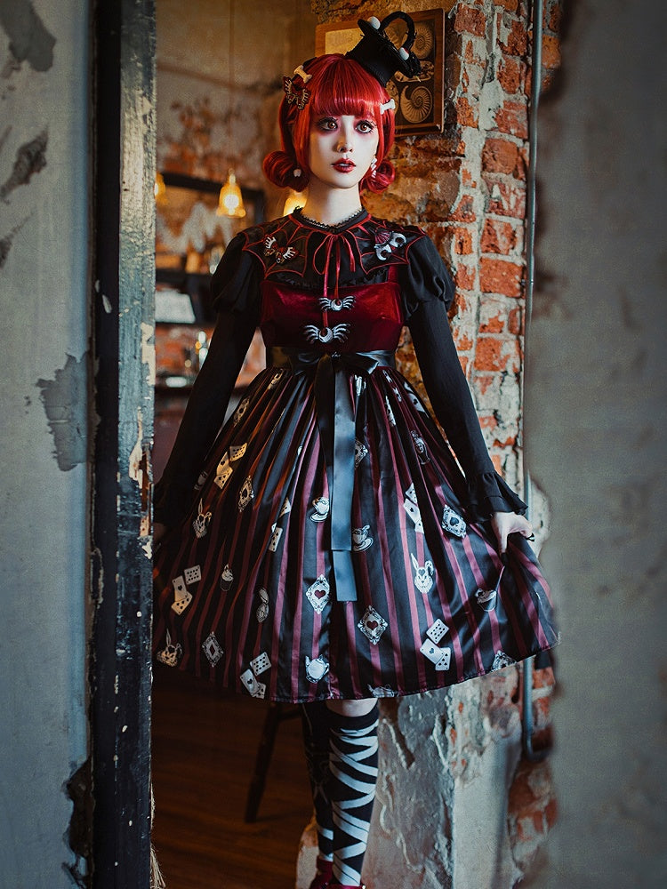 Embroidery Black Red and Hairclip/Brooch Butterfly