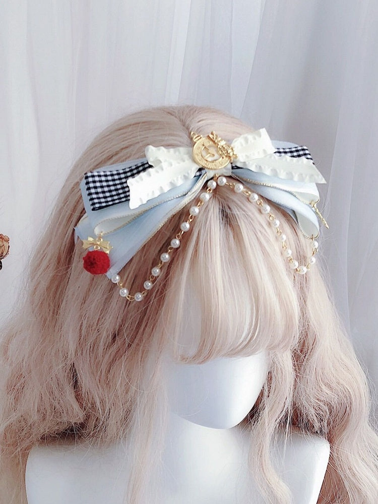 Blue Charm in Decorated Wonderland Vibes Beaded Clock KC Alice