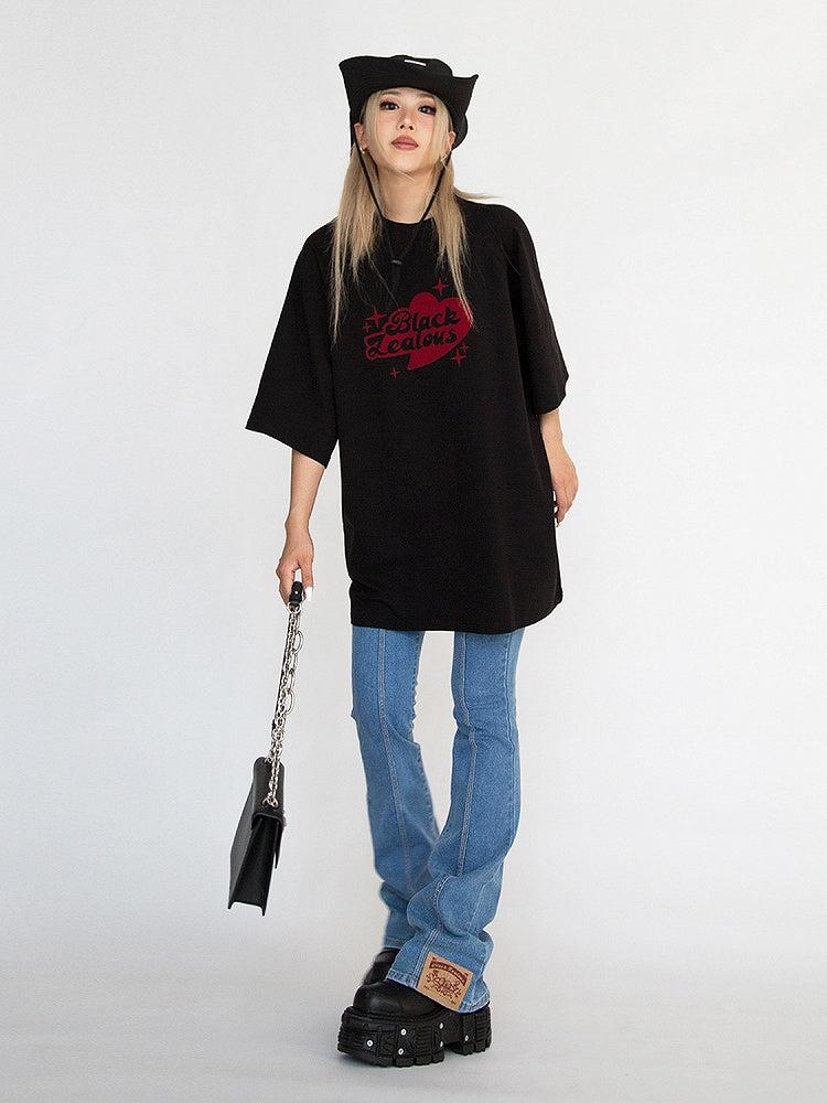 Black/White Oversized Vintage Graphic T-Shirt