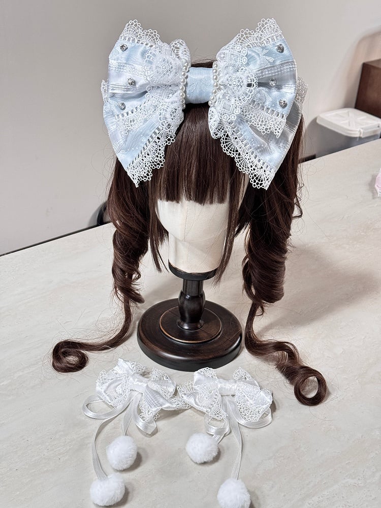 (Detachable Bows) Lolita Hairclip Set KC Multi-Color