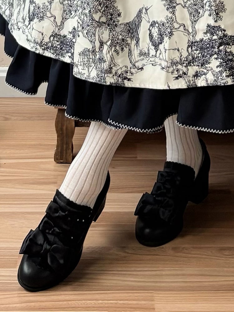 Absatzform Passform Block Slip-in Mid Slip-ons Lolita Schwarz - Elegant
