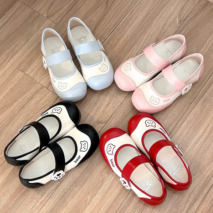 1.5cm Heeled Sweet Lolita Brown Shoes with Velcro Closure