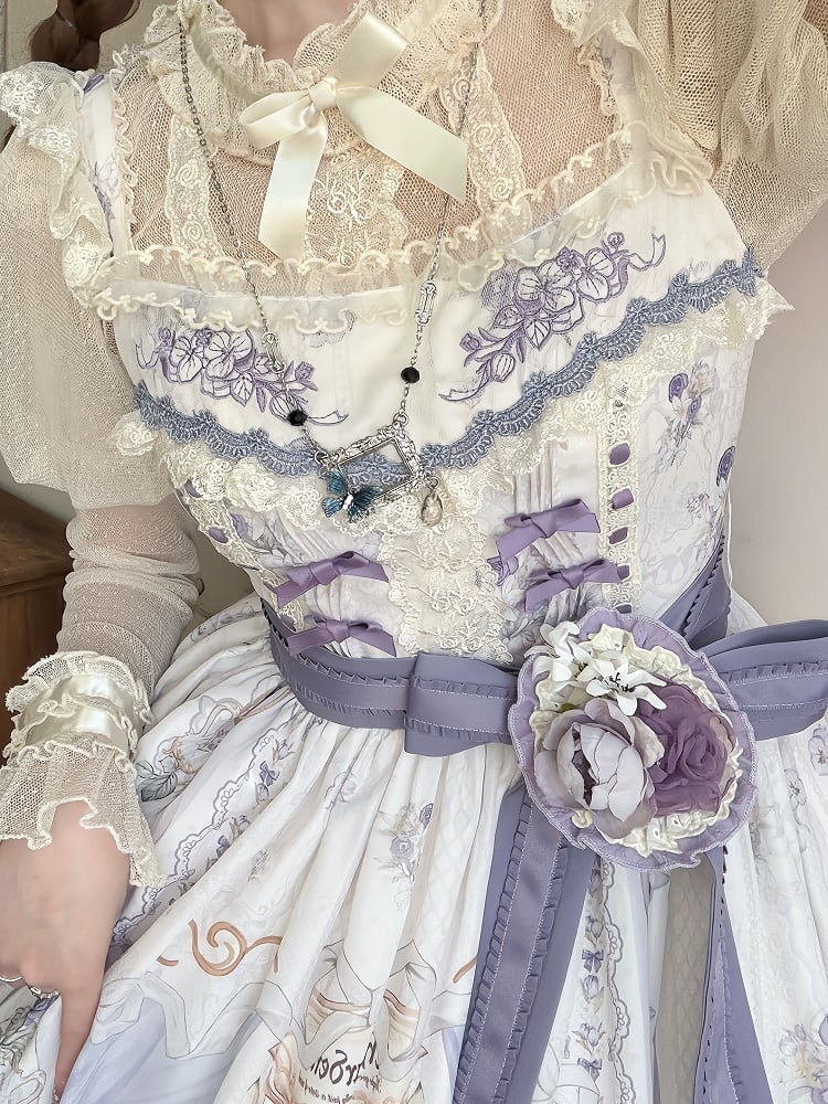 Purple Floral Light Hairclip