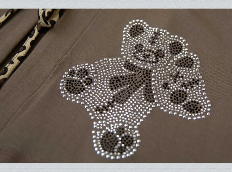 パンクデビルチョコレート取り外し可能な袖フード付きトップス