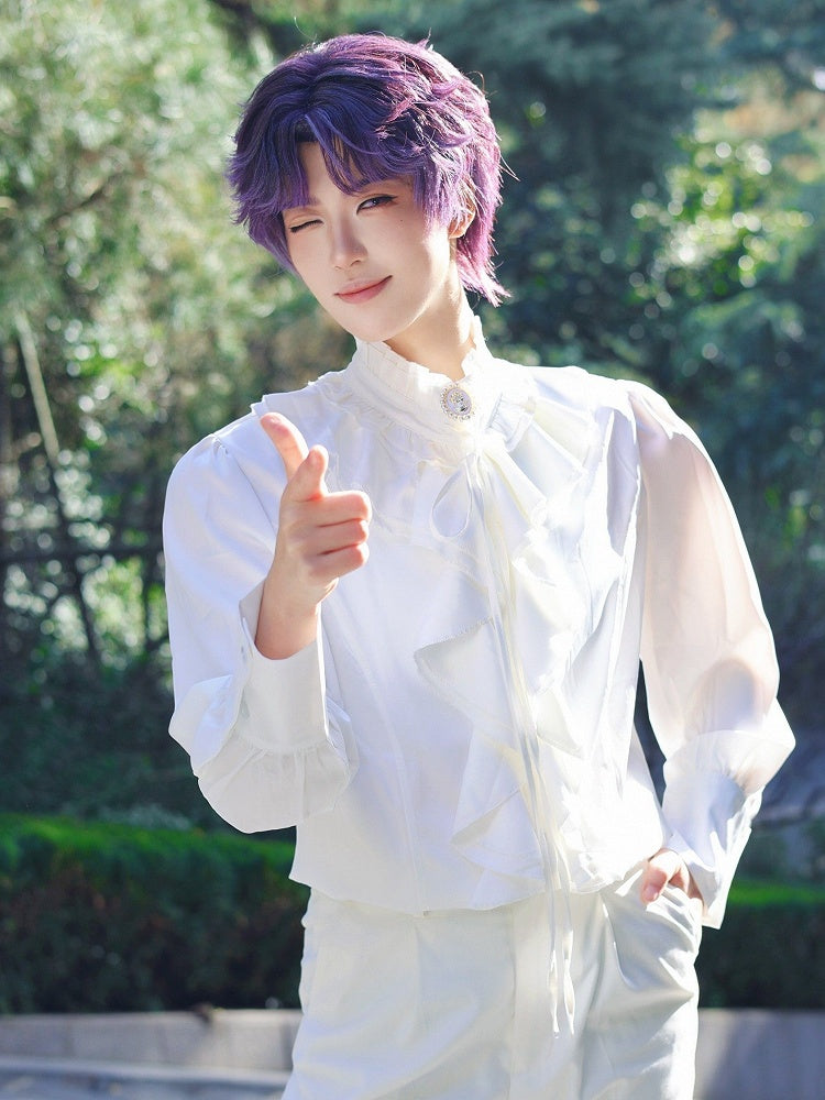 Ouji with White Jabot Blouse Lolita Collar