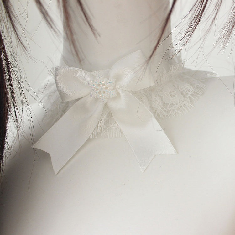 Bow Lace Shiro Necklace Sparkle Choker