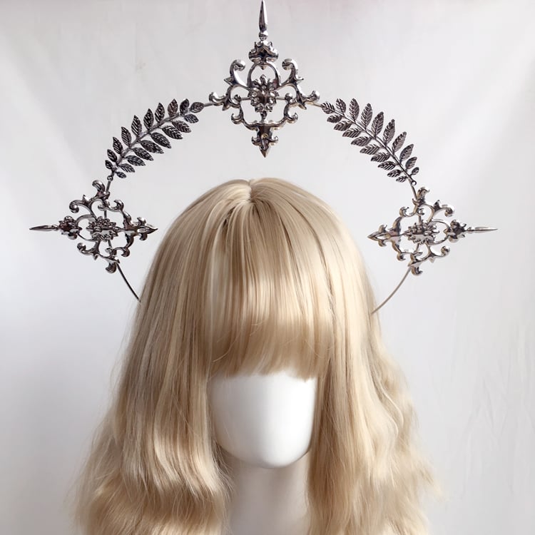 Gold/Silver Metal with Halo Wheat-Embellished Details KC Colors Cross