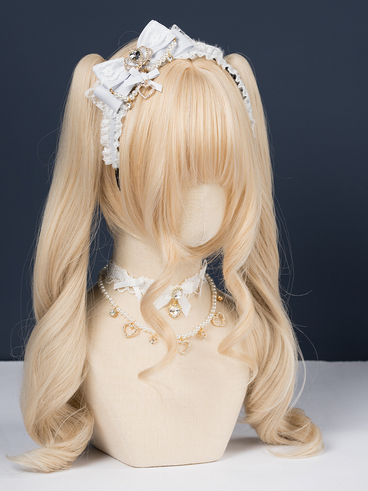 Crown Plush with Decoration Landmine-Style Rhinestone 4 KC and Bow Colors 3D Bead Chain