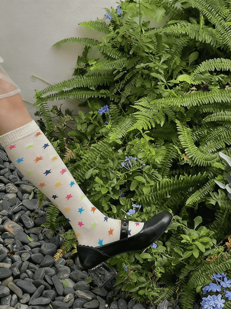 Length Stars Options Multi-Color Stockings Pattern 2