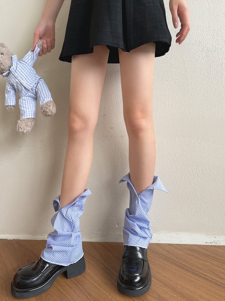 Sleeves Blue Shirt Cuffs Pattern Navy Leg Design Collar Striped