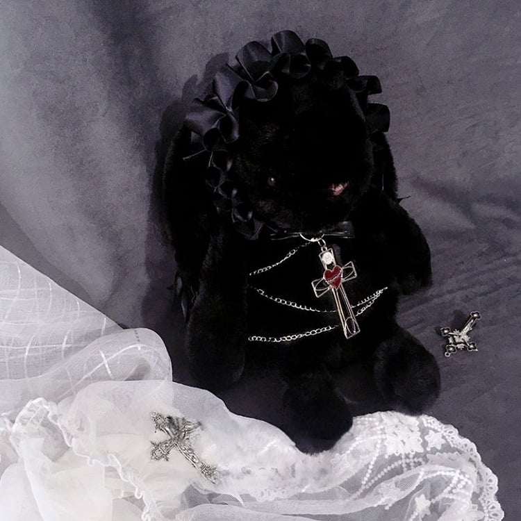 Bunny Black Bag Crossbody Plush