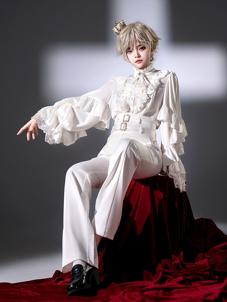 High Lolita Belts White Two Pants Waist Fashion with Ouji