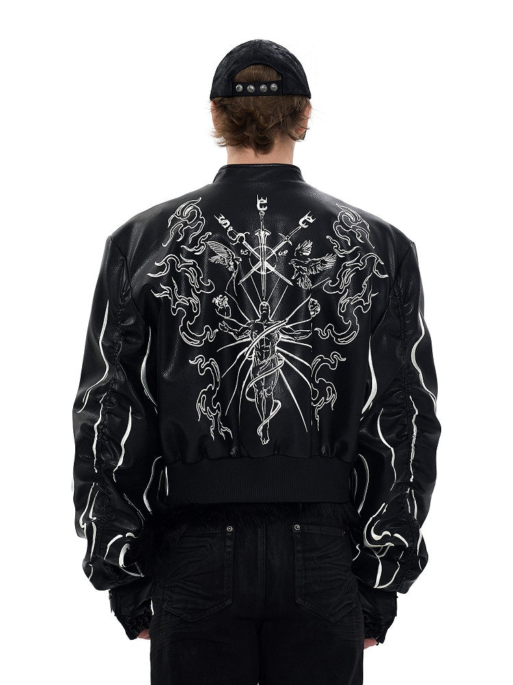Jacket Closure Black Short Zip Neck Mock Unisex with