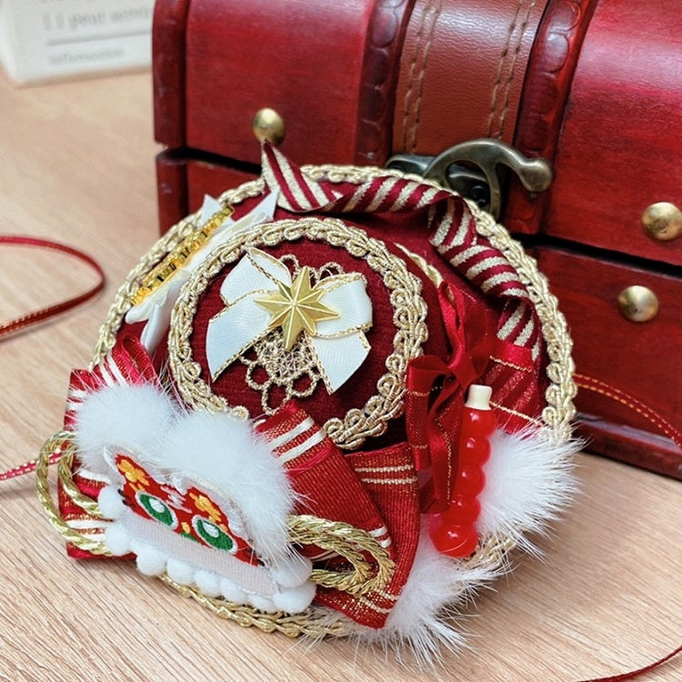 Mini Tiger Applique Red Hat Qi Lolita