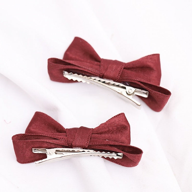 11 Satin Lolita Options Color Bowknot Hairclip