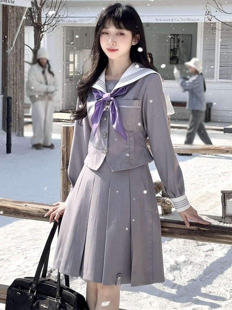 Dusty Skirt Purple JK Uniform Pleat Box