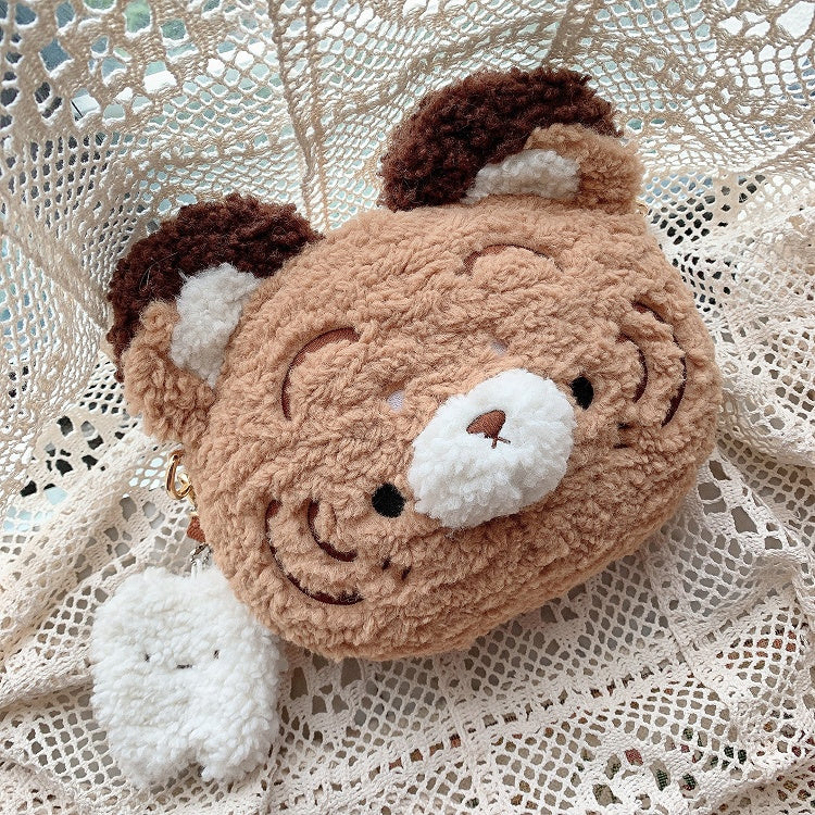 Cute Crossbody Plush Tiger Bag