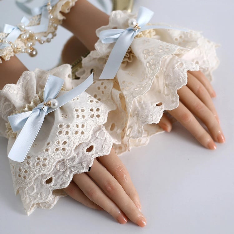 Bow Elegant Wrist Cuffs Style) (Sweet Lace