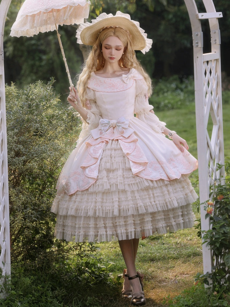 ブラウス 袖 リボン マリーディテール ブラック グリーン ピンク/ベージュ