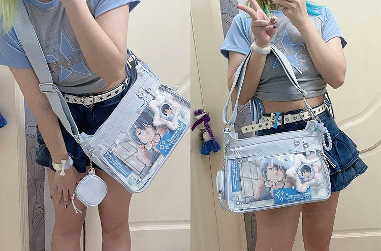 Crossbody Denim Bag Light Ita Blue