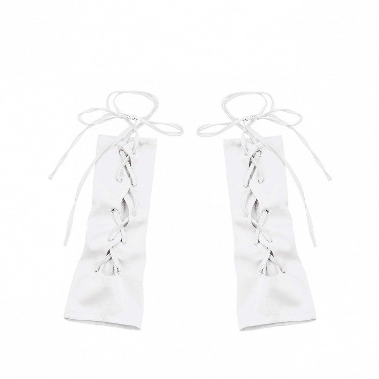 Set-Top mit unregelmäßig verkürzten weißen Ärmeln und Print + Schmetterlings-Top + Neckholder zum Schnüren