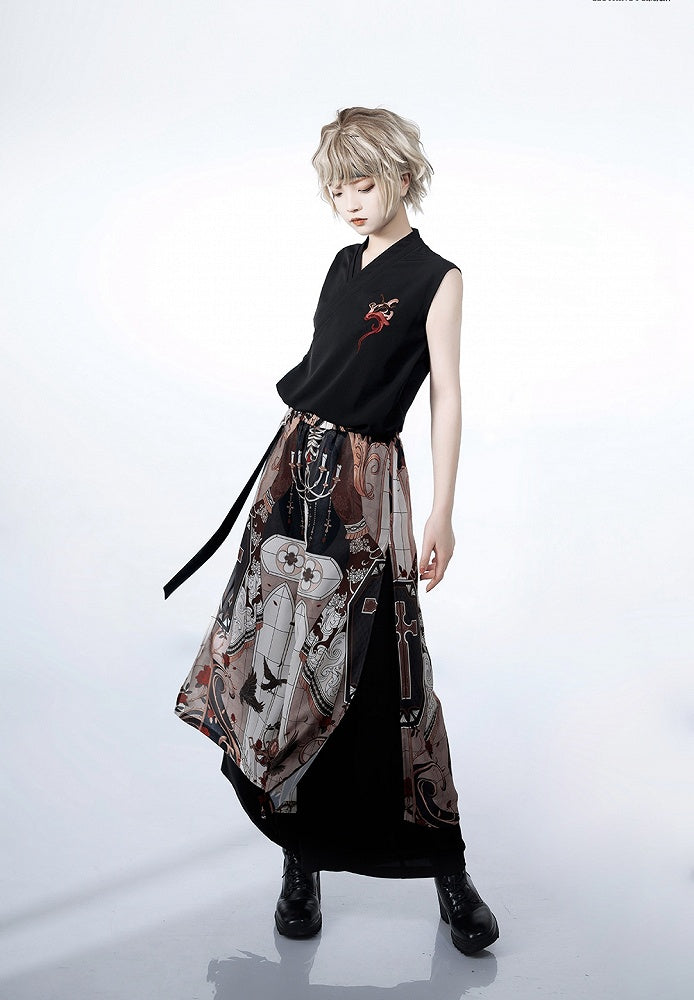 ナイトコマンド刺繍トップ